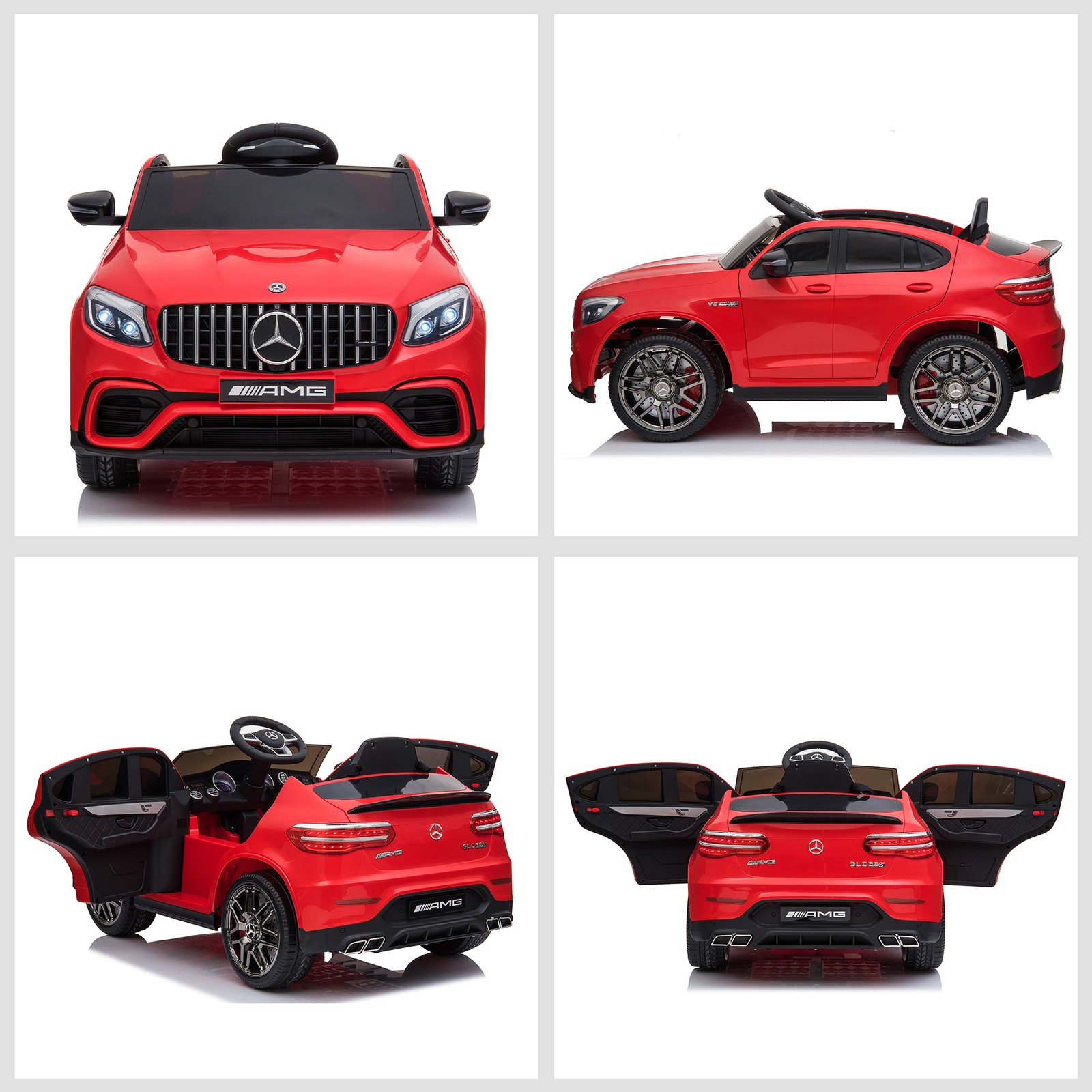 12V Ride On Toy Car for Kids with Remote Control, Red
