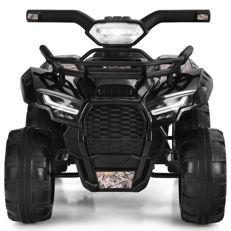 6V Kids ATV Quad Electric Ride On Car Toy Toddler Vehicle W/ LED Light MP3 Black
