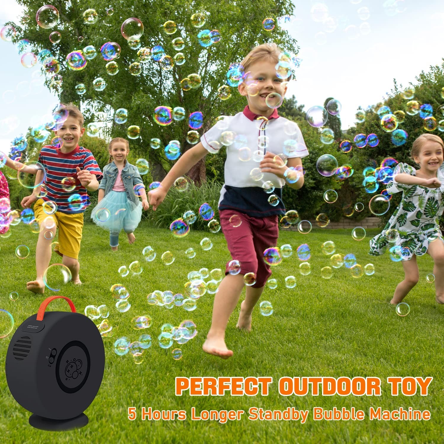 Bubble Machine Automatic Bubble Blower for Kids Toddlers Rechargeable Battery…