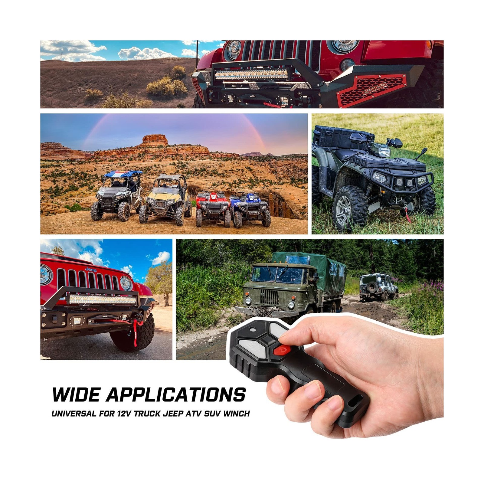 X-BULL New Wireless Winch 2 Remote Control Kit Handset Switch Car ATV SUV 12V