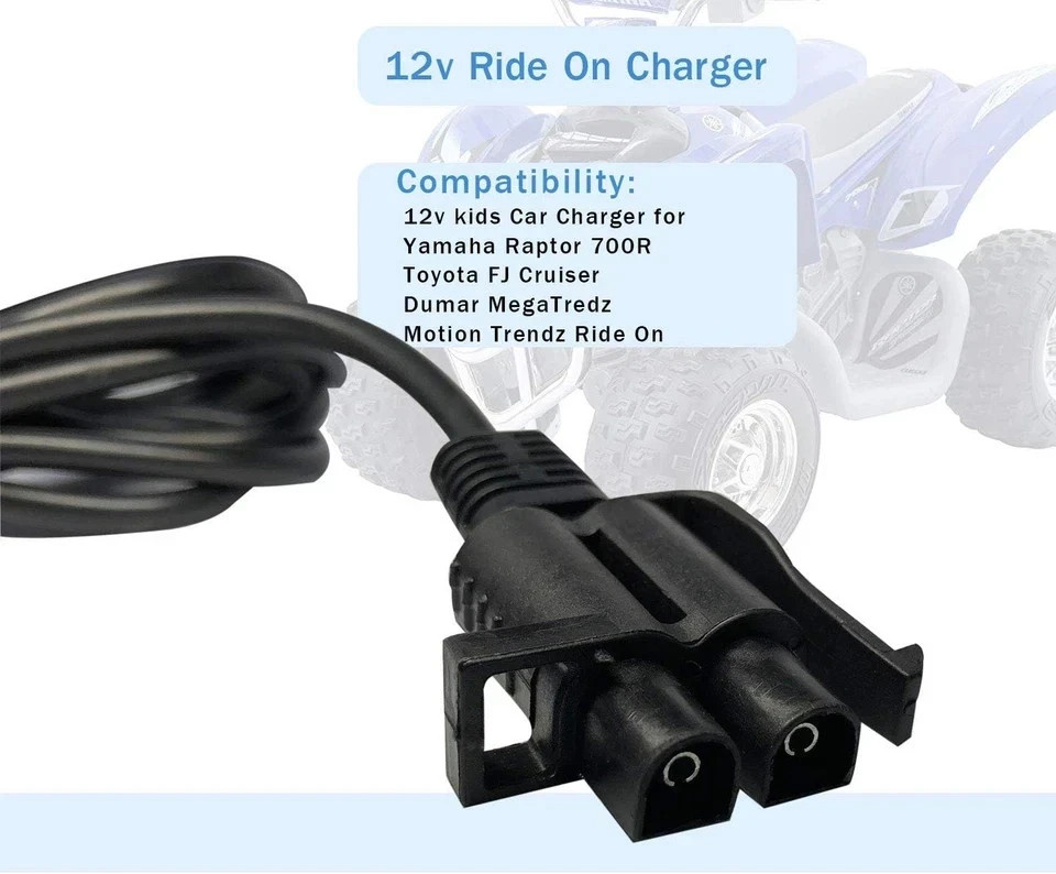 12 Volt Charger for Kids Ride on Car Toys12V Battery Charger for Yamaha Raptor 7