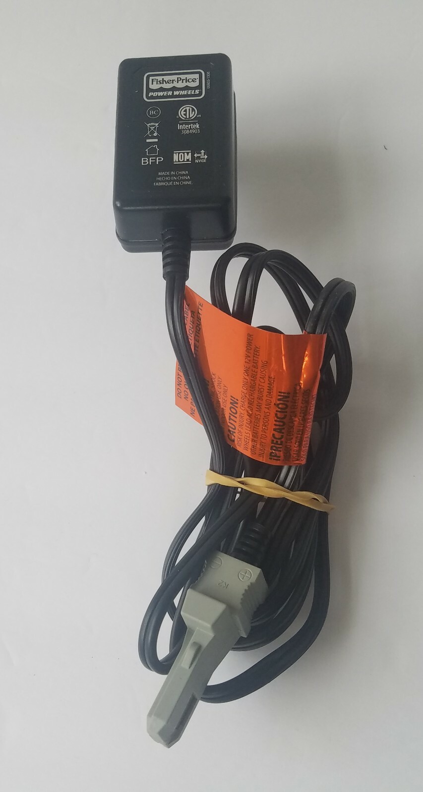 Genuine Power Wheels Fisher Price 12 Volt 12V Grey Battery Charger 00801-2101