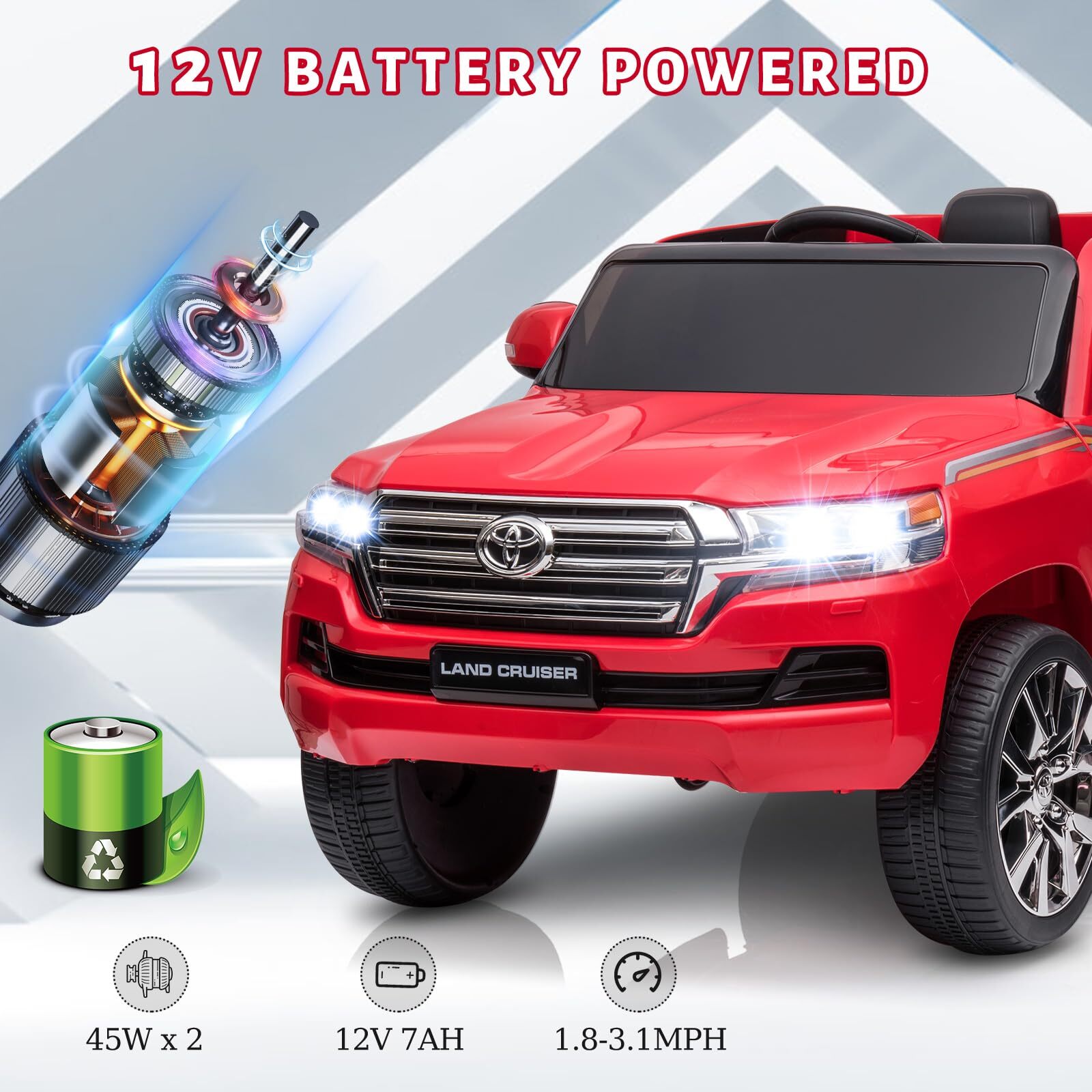 Electric Kids Ride on SUV Car 2 Motors Battery Operated 3 Speed LED Lights Music