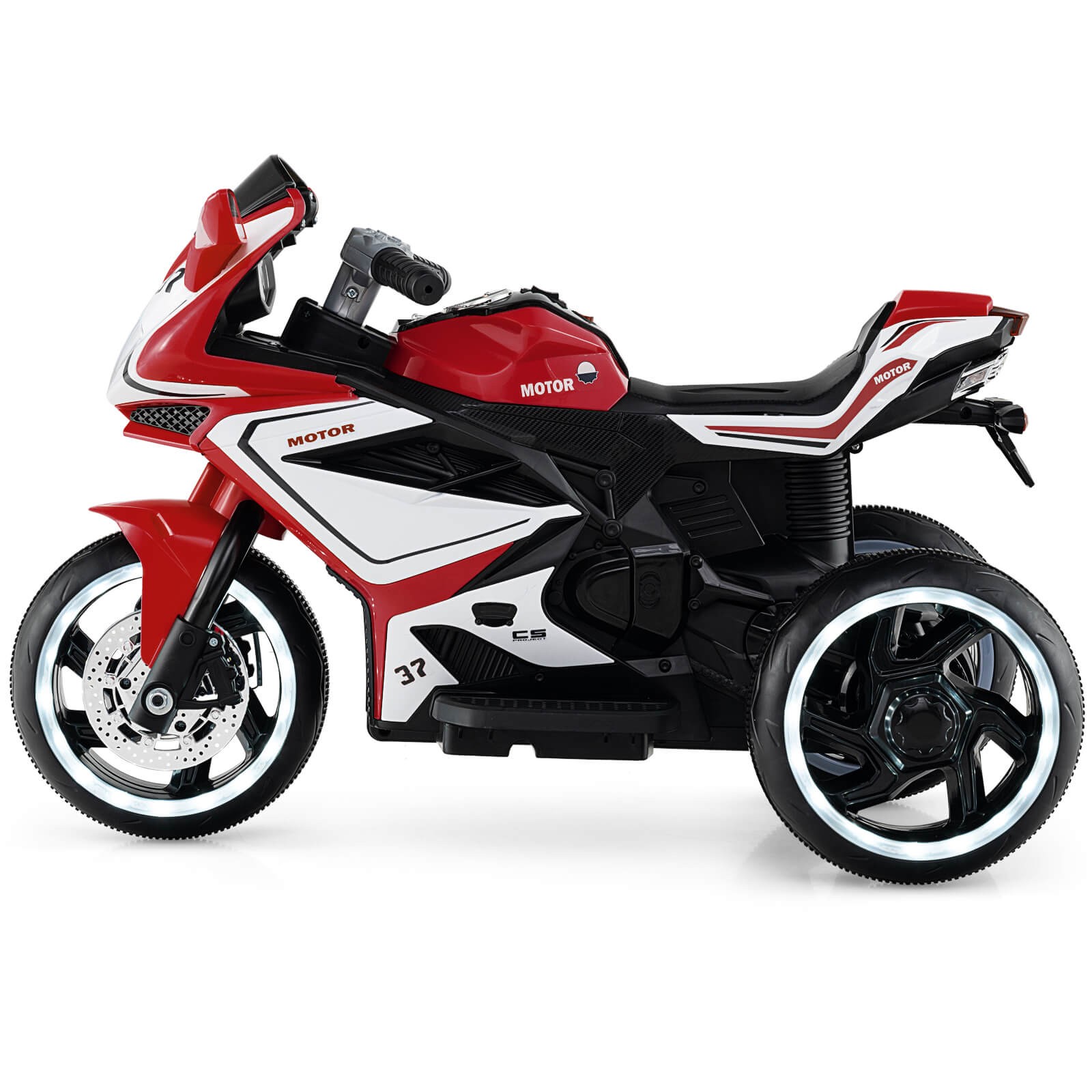 Kids Ride on Motorcycle 6V Battery Powered Mini Electric Motorbike w/ LED Lights