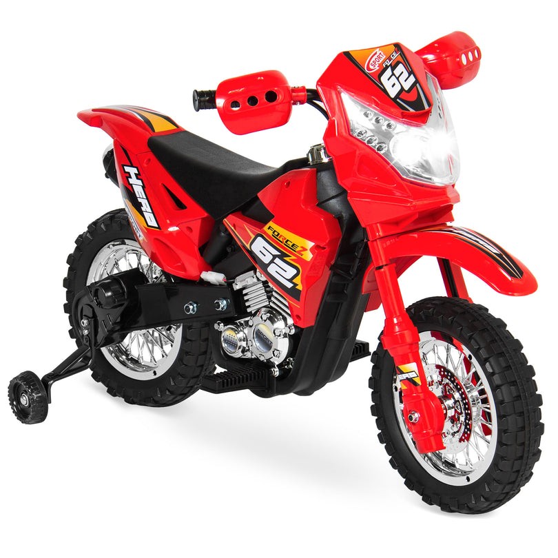 Best Choice Products SKY3486 Kid’s 6V Electric Motorcycle with Training Wheels –