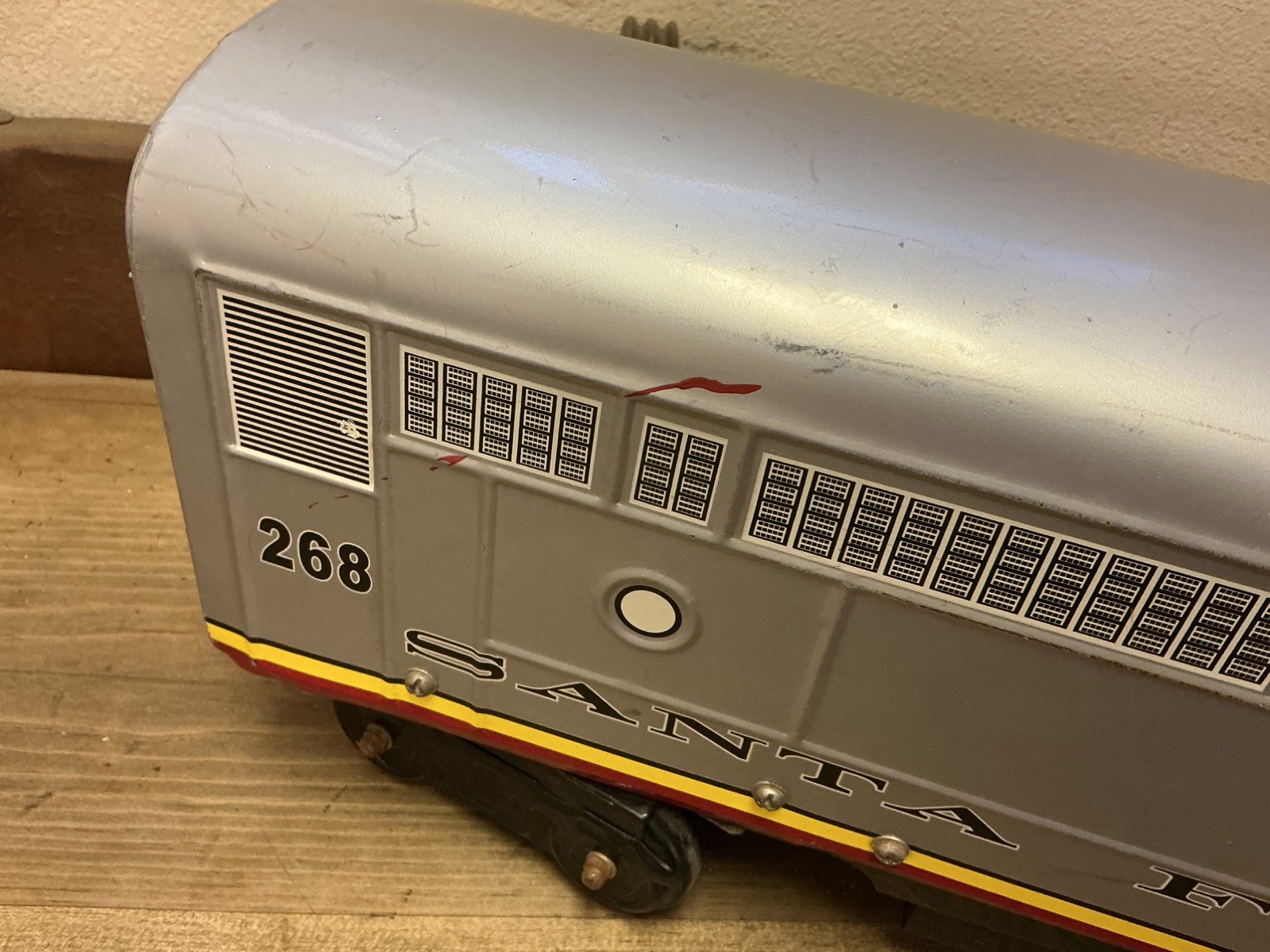 Santa Fe Toddler Ride On Train By Morgan Cycle Discontinued Metal Collectable