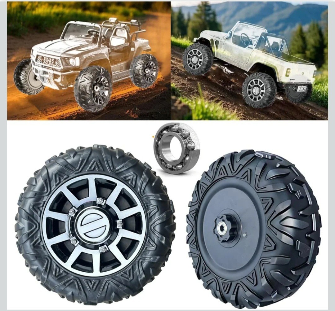 2Pack 33CM/13” EVA Solid Compound Tire for Power Wheels Ride on Car ﻿Alligator