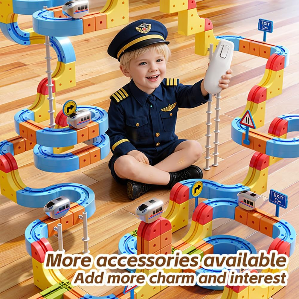 Electric Train Set,Car Track for Toddlers, for Kids 3 4 5 6 7 8 Years Old,Gravit