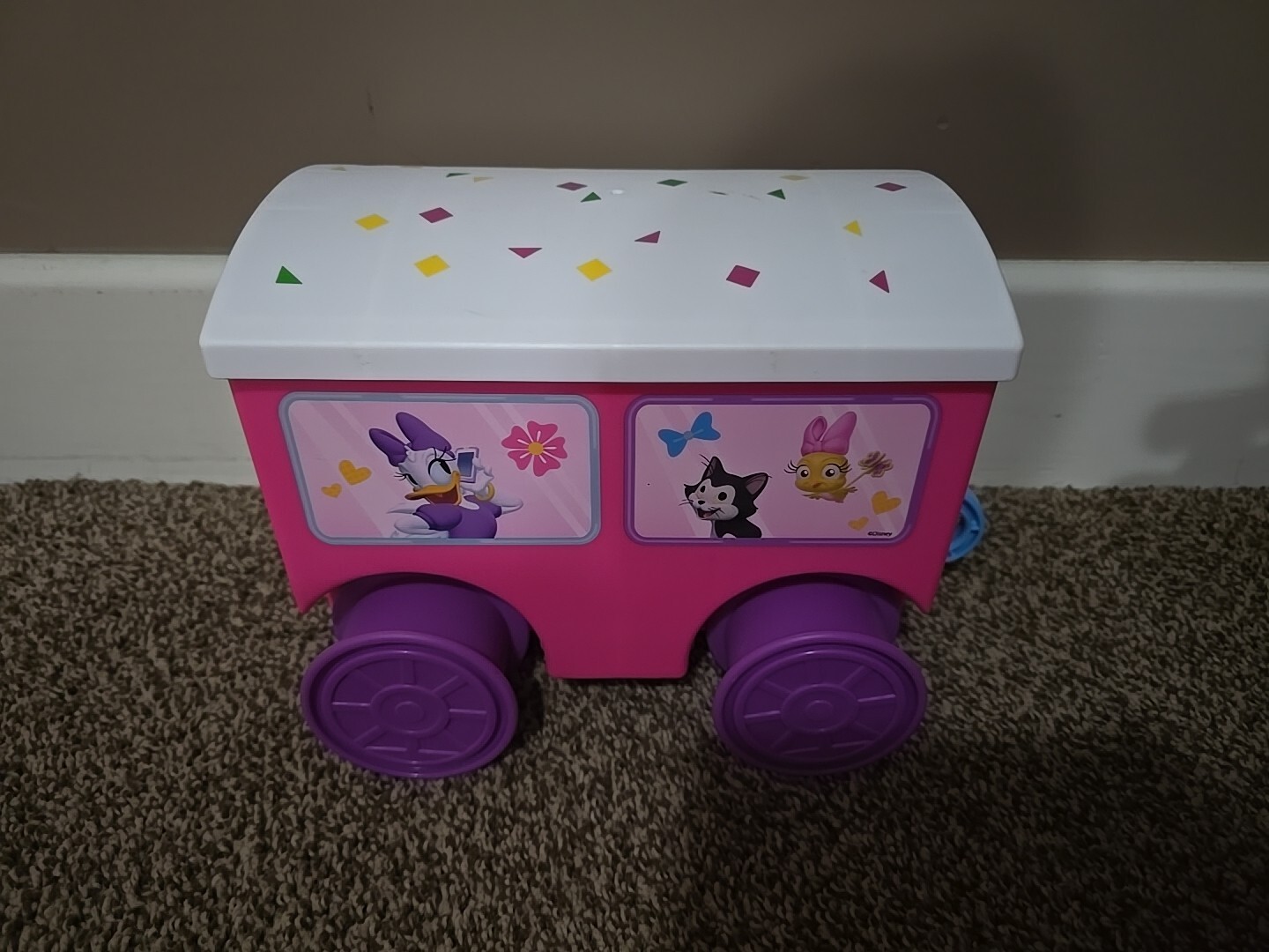 Kiddieland Minnie Ride-On Train with Caboose and Track Large
