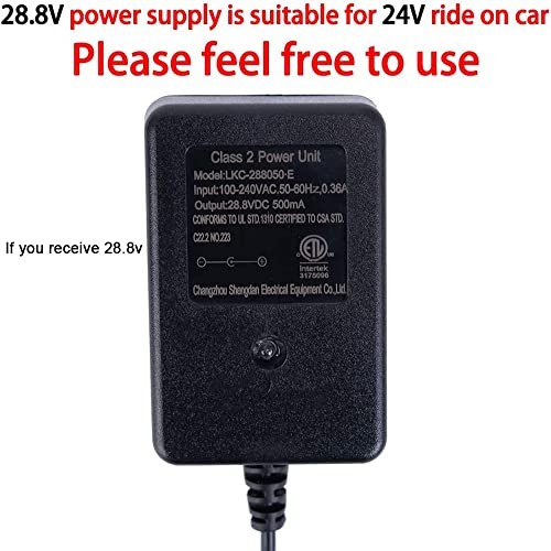 24 Volt Battery Charger for Kids Ride On Car,24V Charger SUV Car Ride-Ons