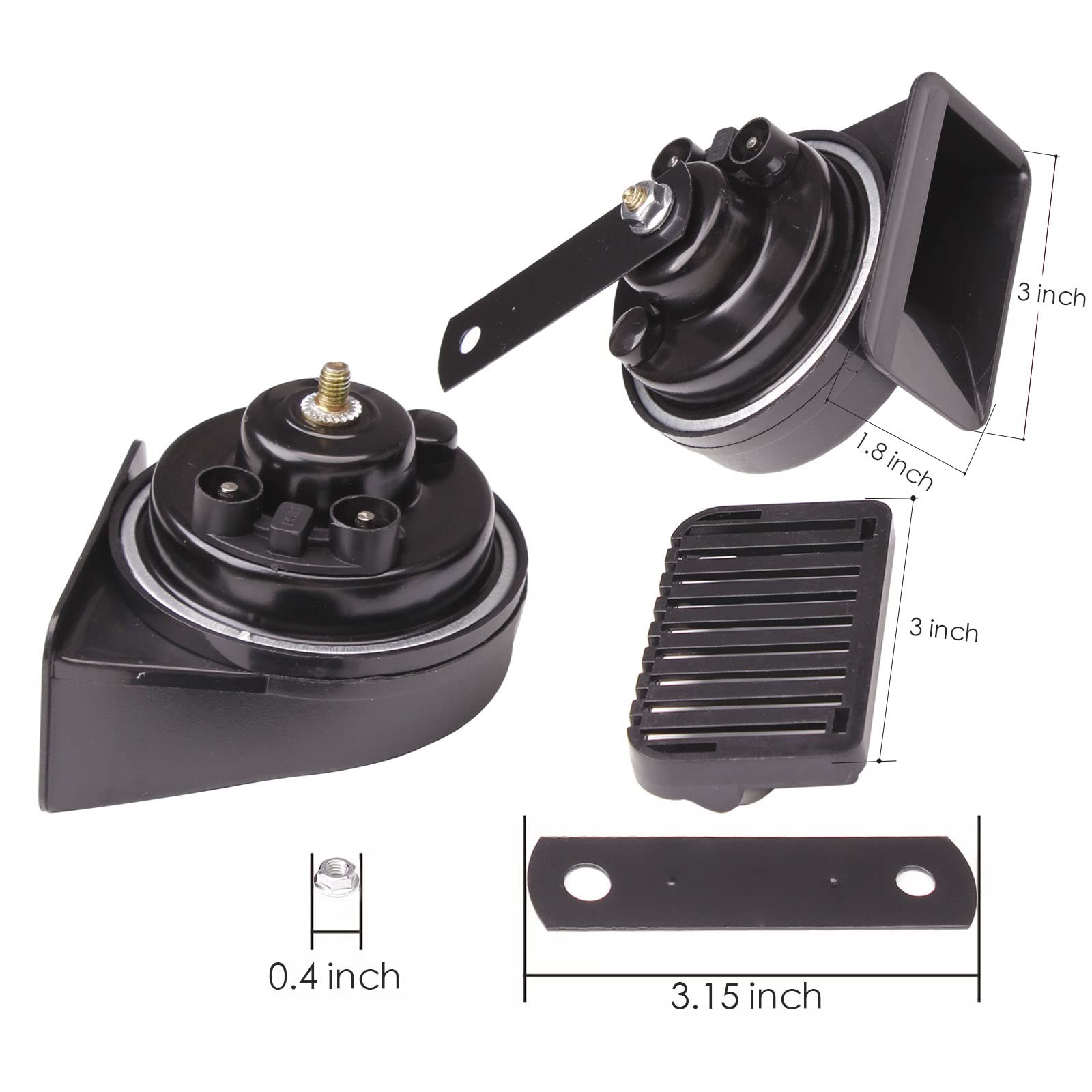 “12V Waterproof Snail Horn Loud 125db High/Low Tune for Hyundai Vehicles”