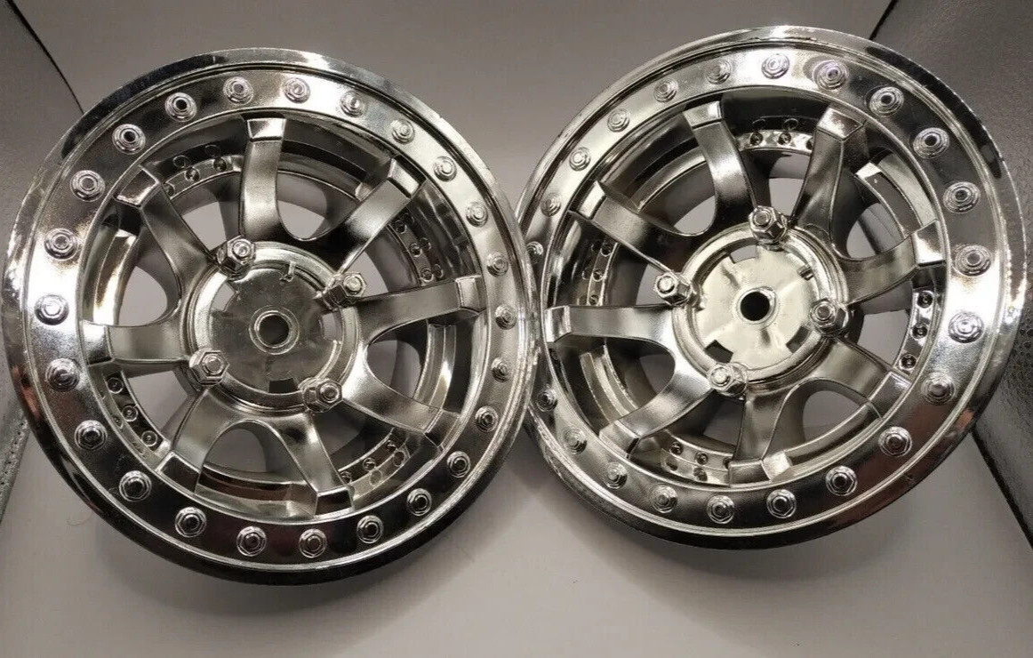 Genuine Power Wheels Part # W2602-6479 CHROME Front Rim/Hubcap for Dune *NOS*