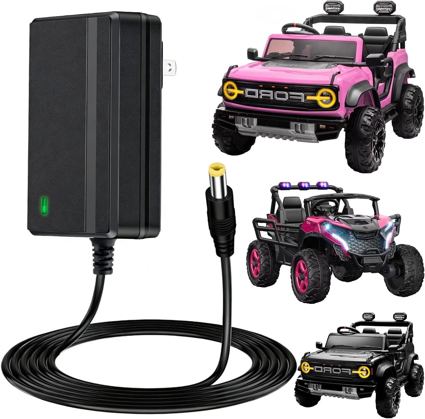 24V Charger for Kids Ride On Cars, Wrangler SUV, ATV, Jeep, Quad, 1000mA