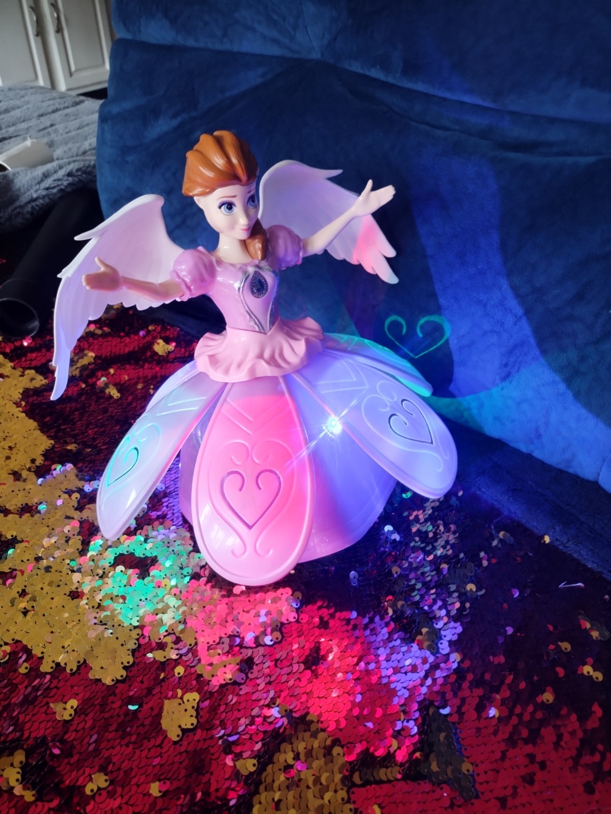 Dancing Angel Lighting Music Rotate Beautiful Doll Robot Toy Best Gift For Girls