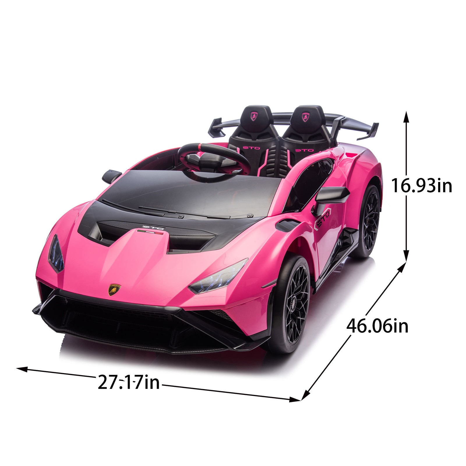 24V Kids Electric Ride on Drift Car Speeds 1.86-5.59 MPH 360° Spin LED Lights