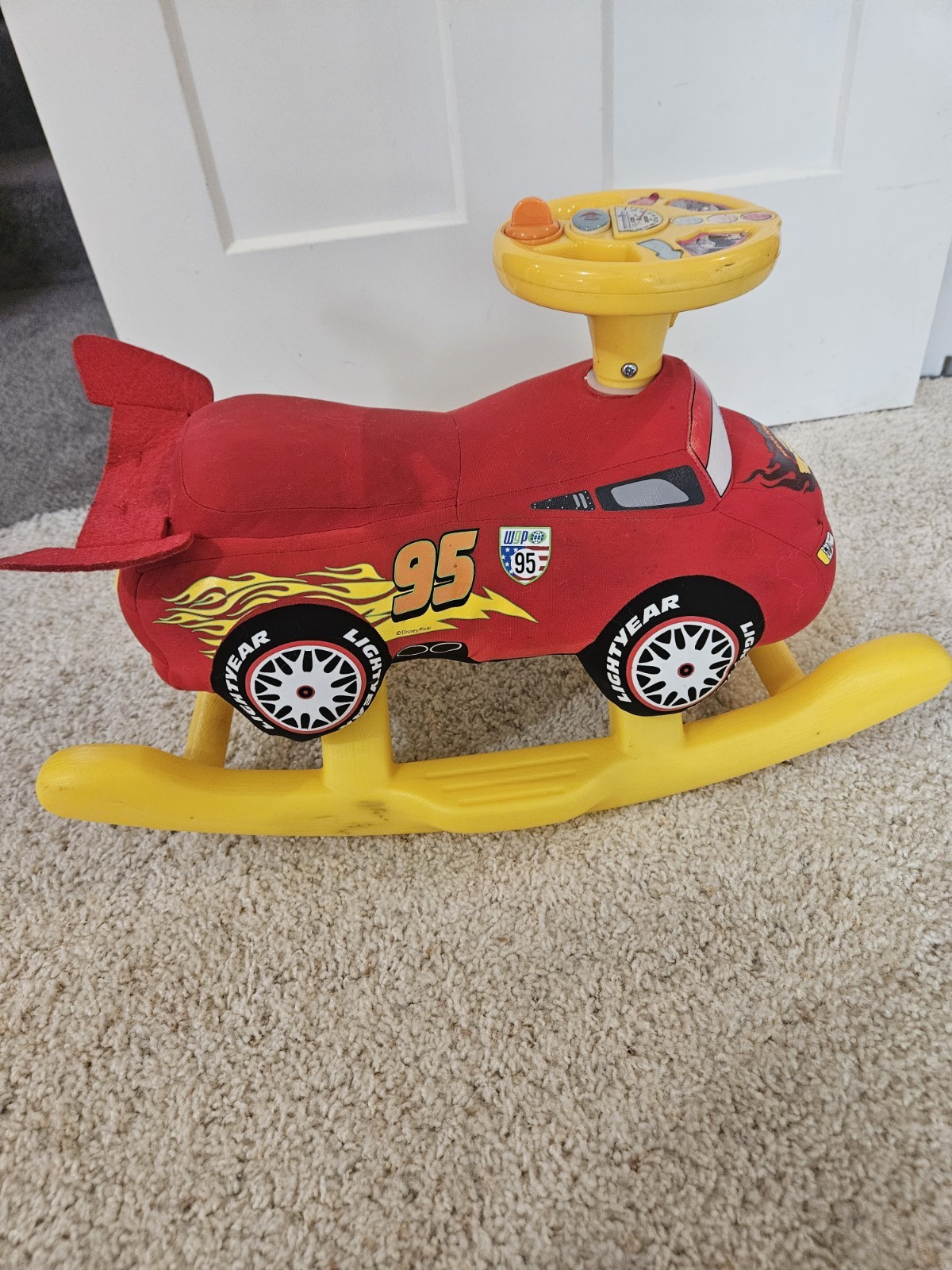 Disney Cars 2 Lightning McQueen Kiddieland Toys Infant Toddler Rocker ride on