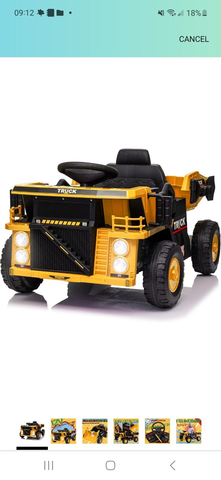 New Dump Truck for kids, Construction Vehicles for Kids,Electric Car,4Mph Max