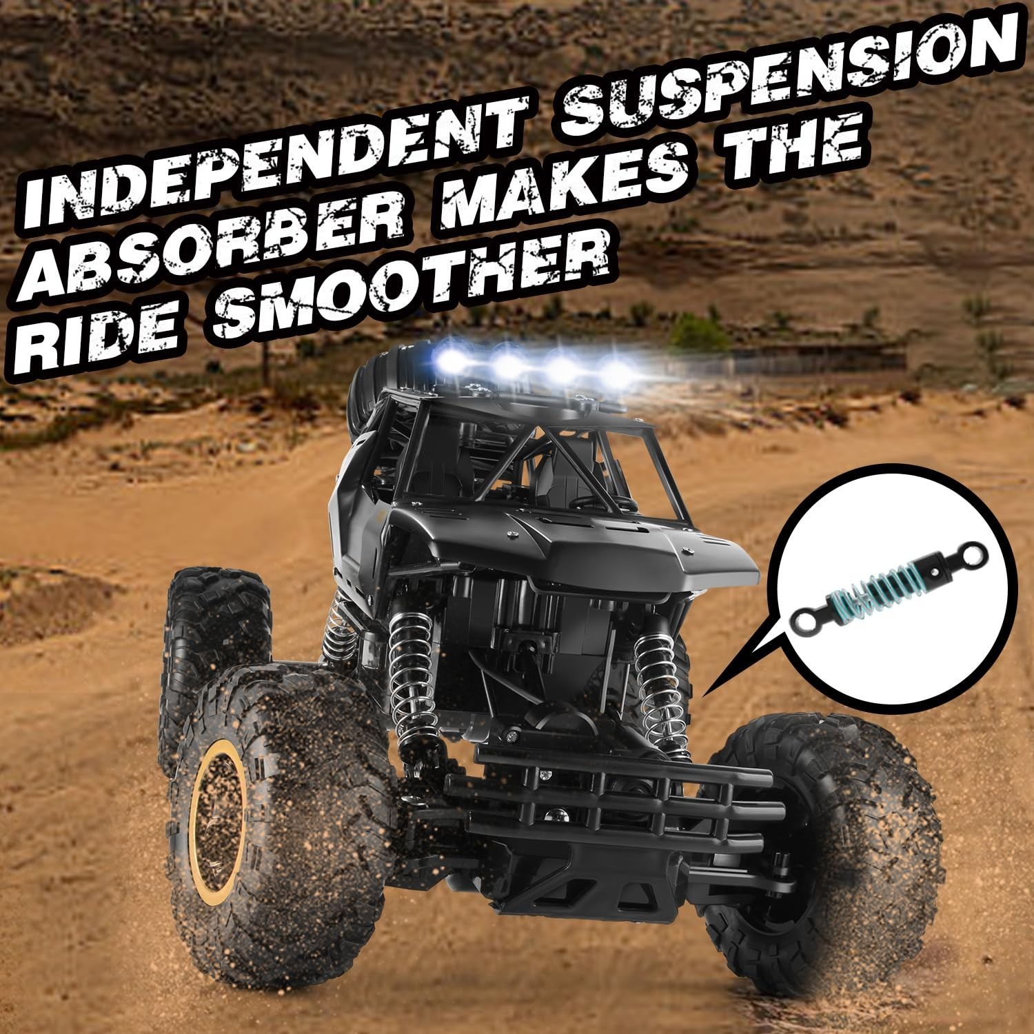 Jiakora RC Cars Remote Control Car 1:12 Off Road Truck, Metal Shell LED Headl…