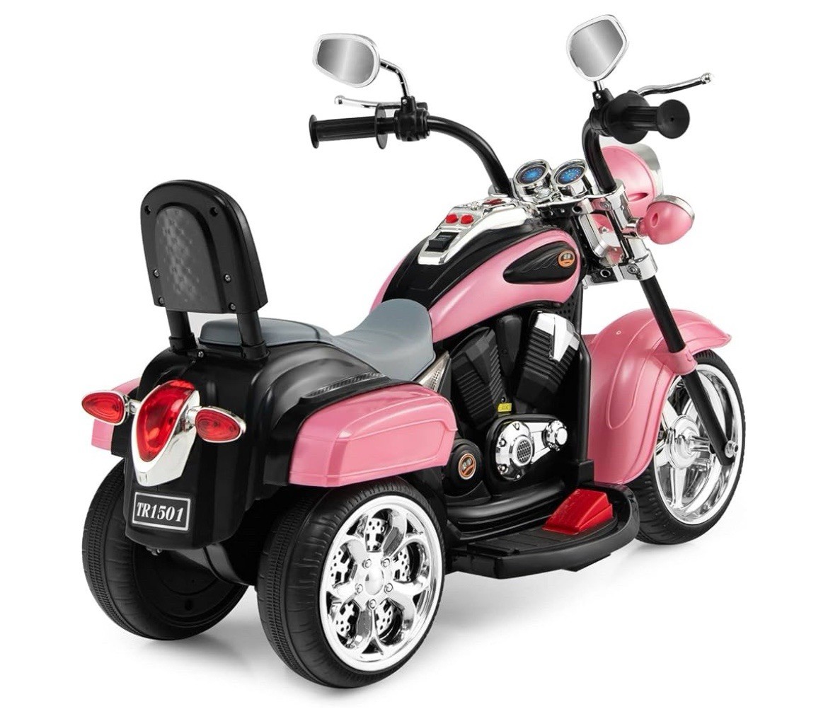 3 Wheel Kids Ride On Motorcycle 6V Battery Powered Electric Toy Chopper Trike