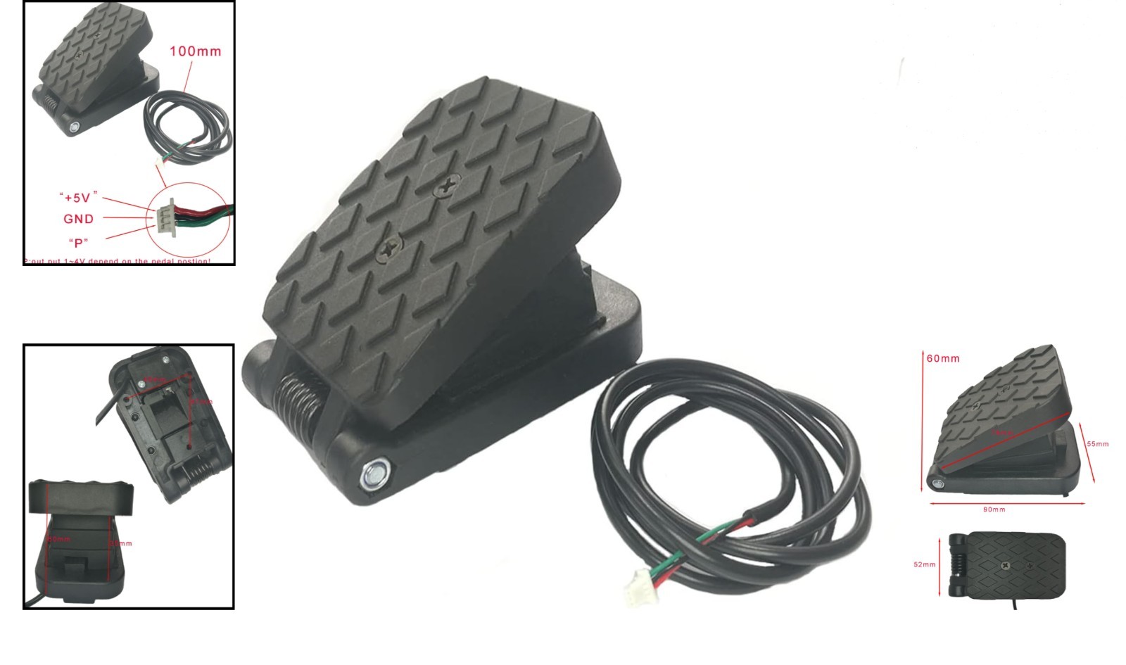 Manual Operation Variable Speed Pedal for Electric Ride-On Cars – High Quality