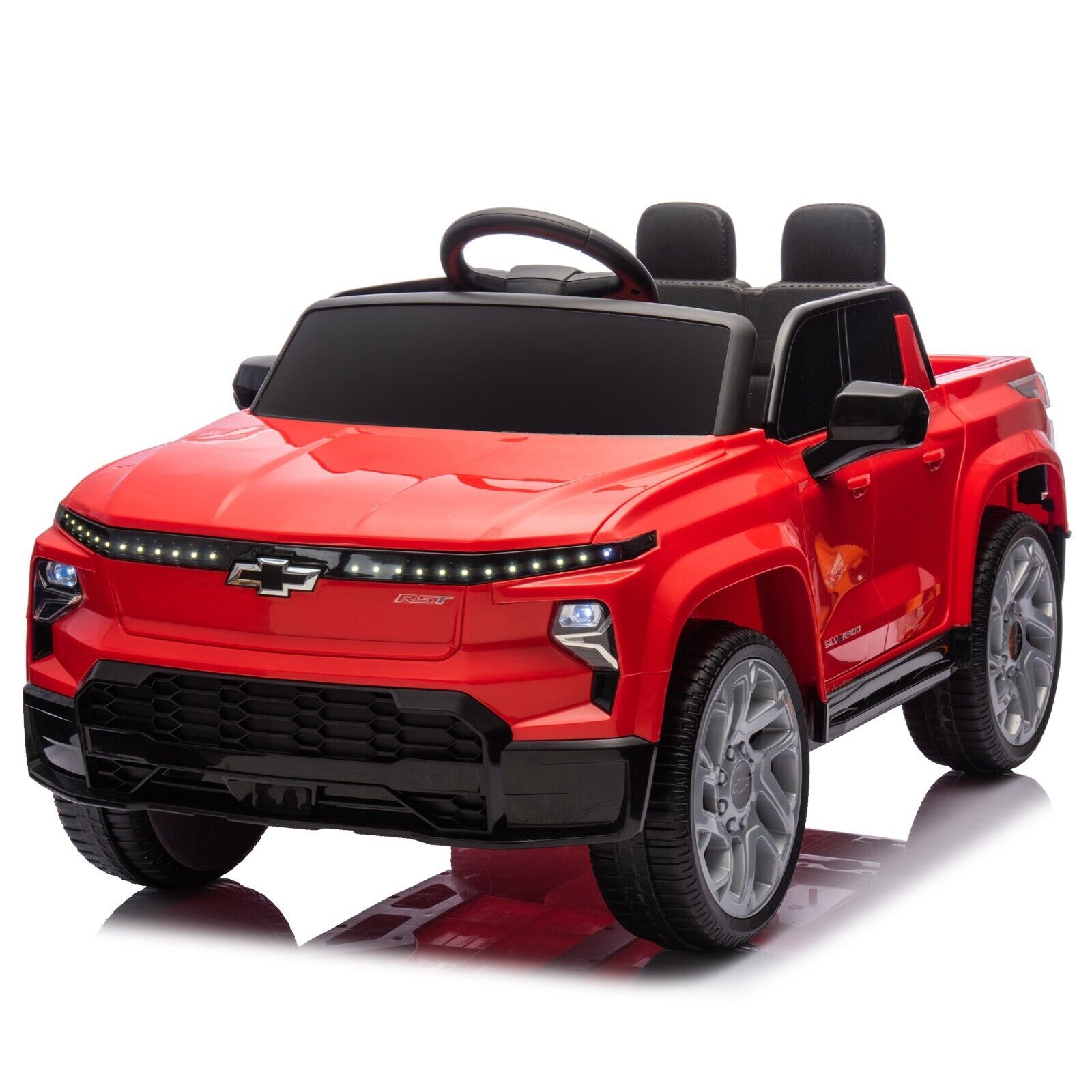 Licensed Chevrolet Silverado Ride On Truck 24V 2 Seater Electric Car with Remote