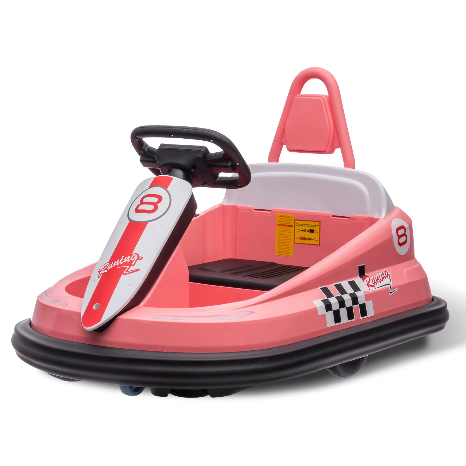 Toddler Bumper Car 6V Electric Ride On Toy w/ Lights Music 360° Spin Multi Color