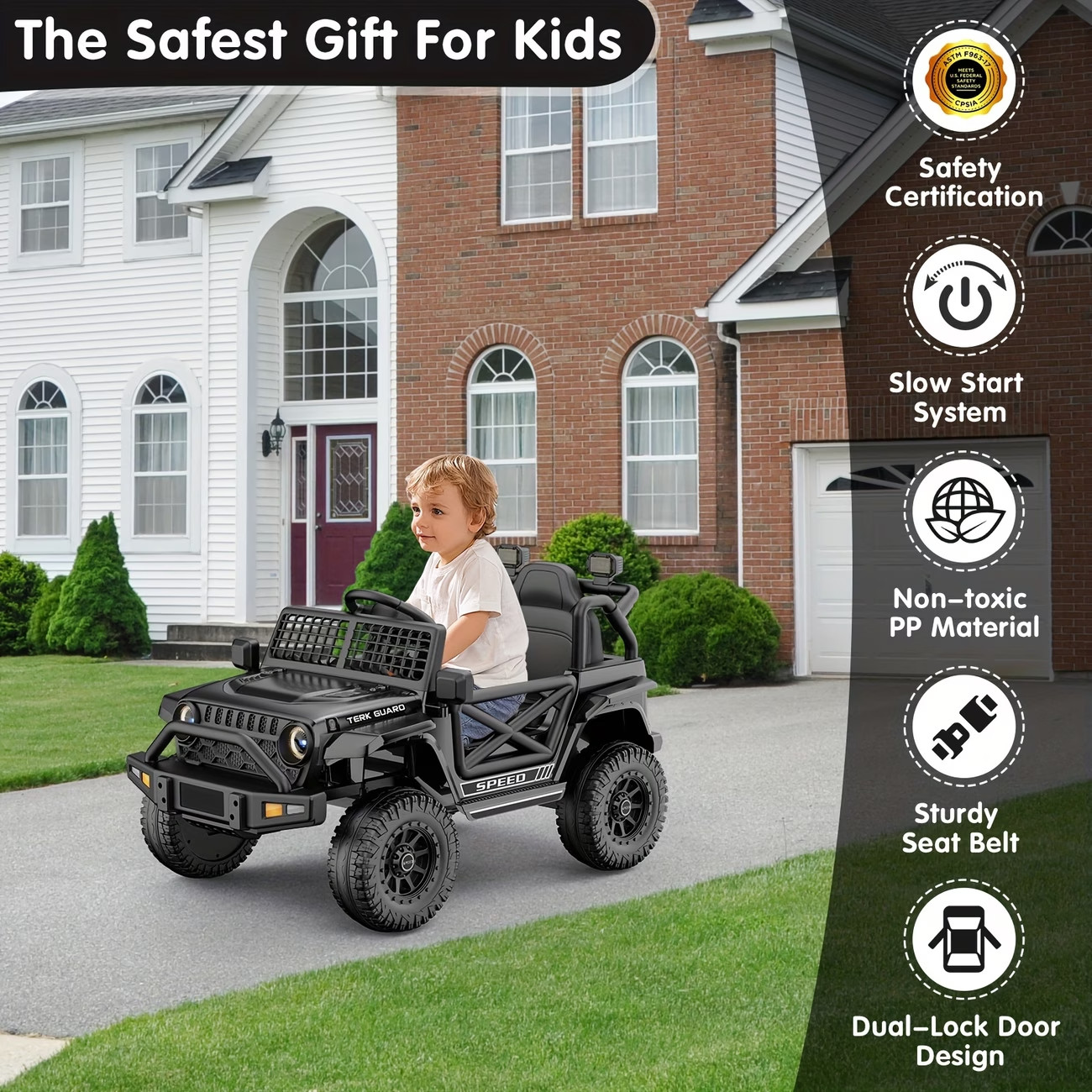 Ride On Truck, 12V7AH Children’s Electric Vehicle, Equipped with Parent Remote