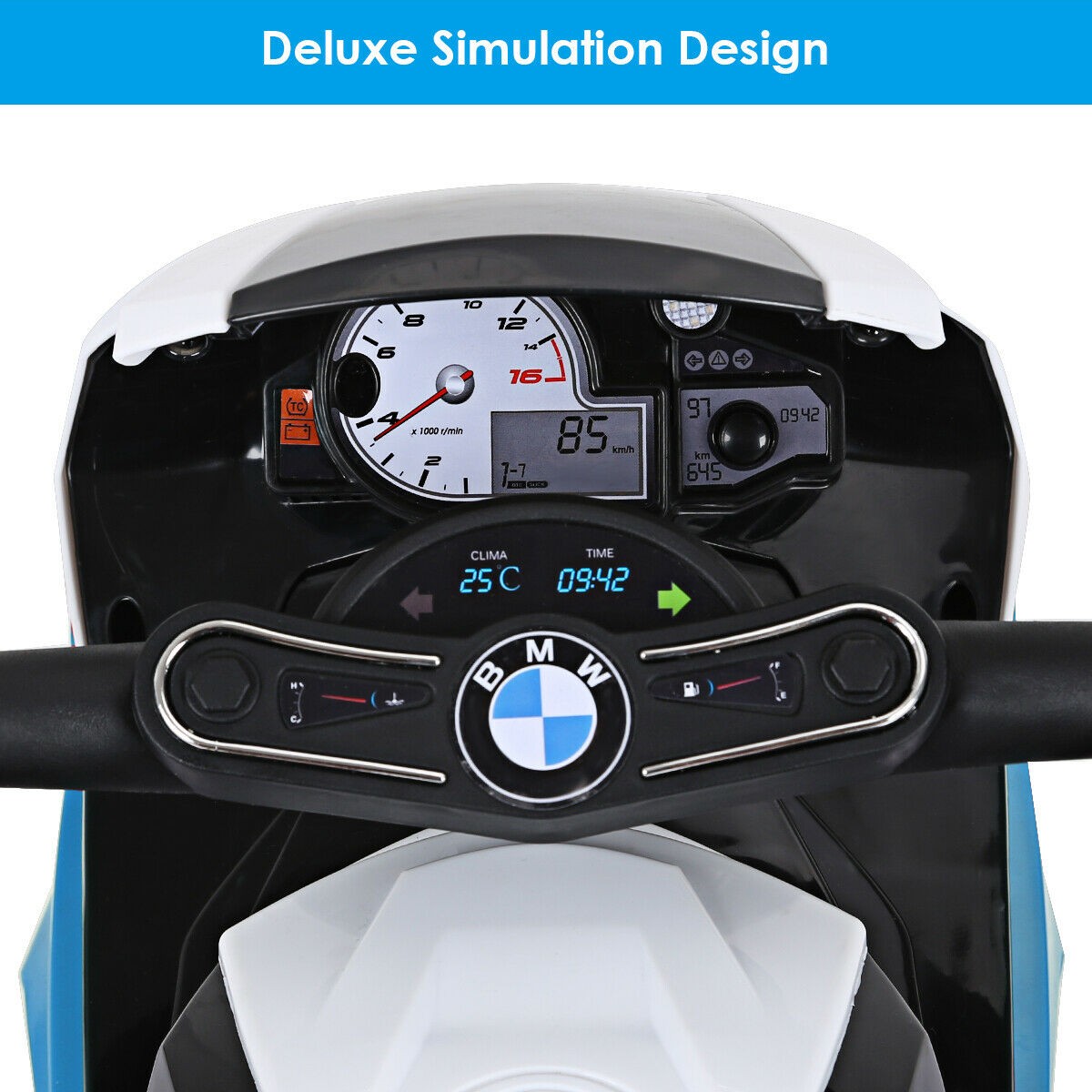Topbuy 3 Wheels 6V Electric Kids Ride On Motorcycle BMW Licensed Car
