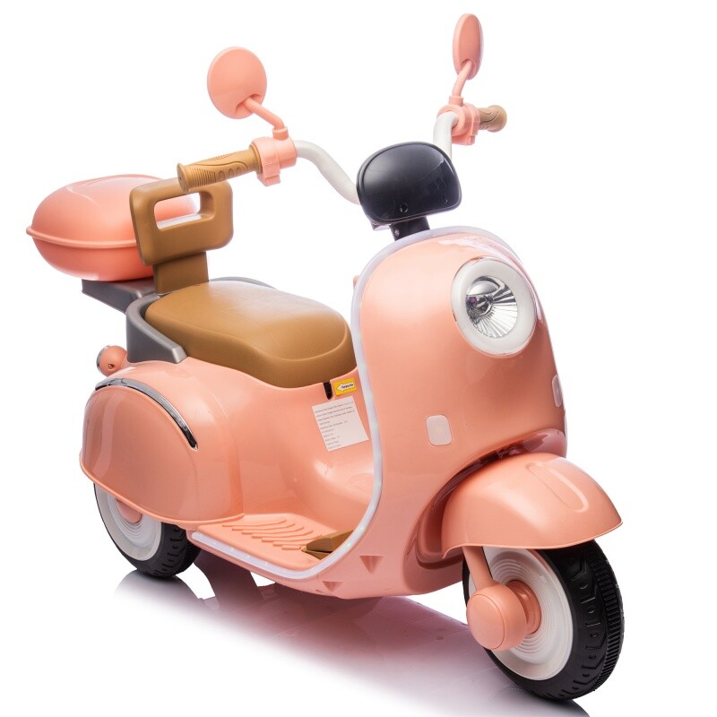 12V Kids Ride On Three-Wheel Electric Motorcycle W/Bluetooth Music For 3-6 Years