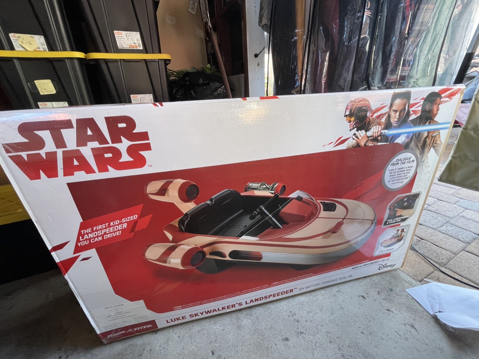 Star Wars Luke Skywalkers Landspeeder Tatooine 12v Radio Flyer New Sealed