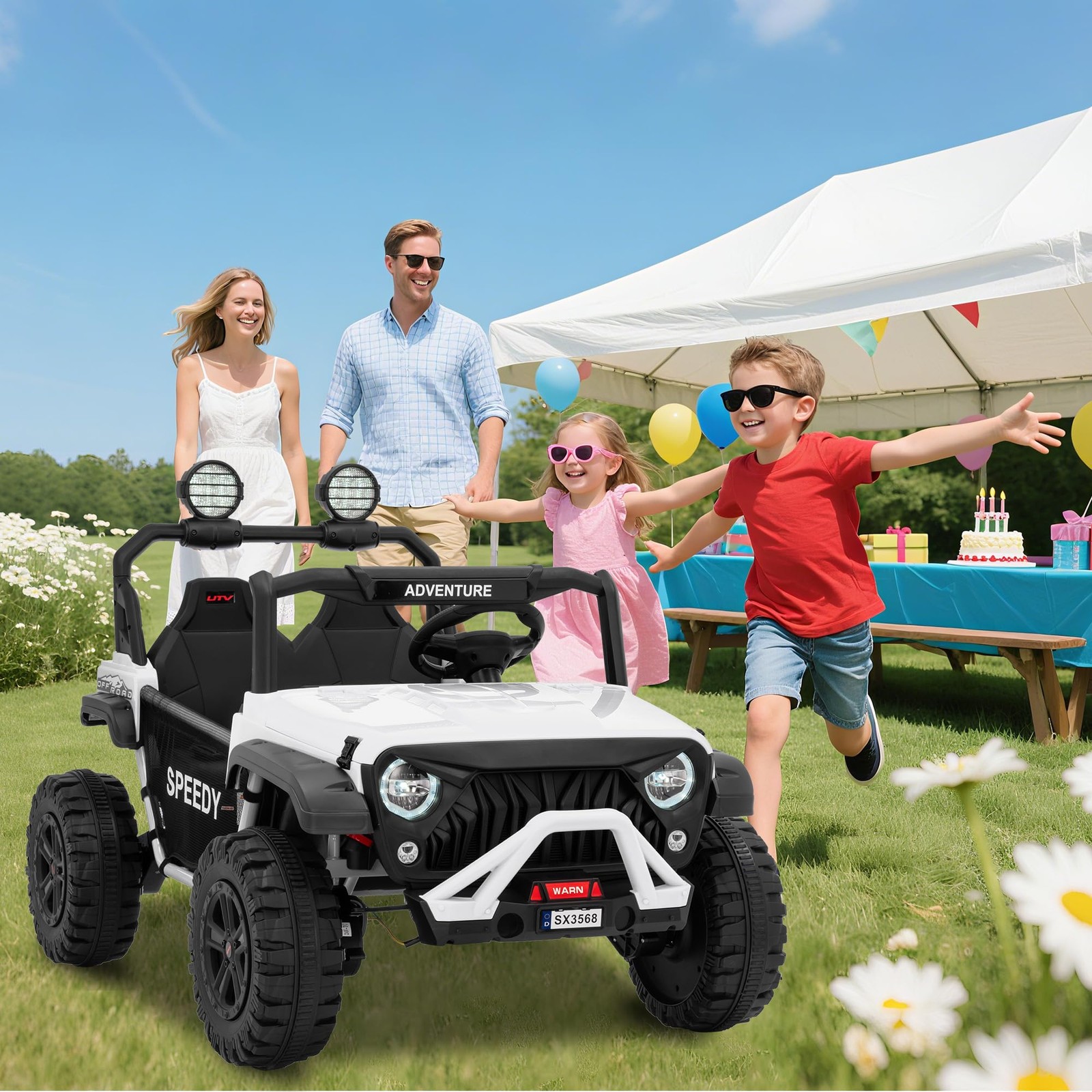 Ride on Toys for Kids,Ride on Truck w/ RC,2 Seater Electric Car for Toddlers 4-8