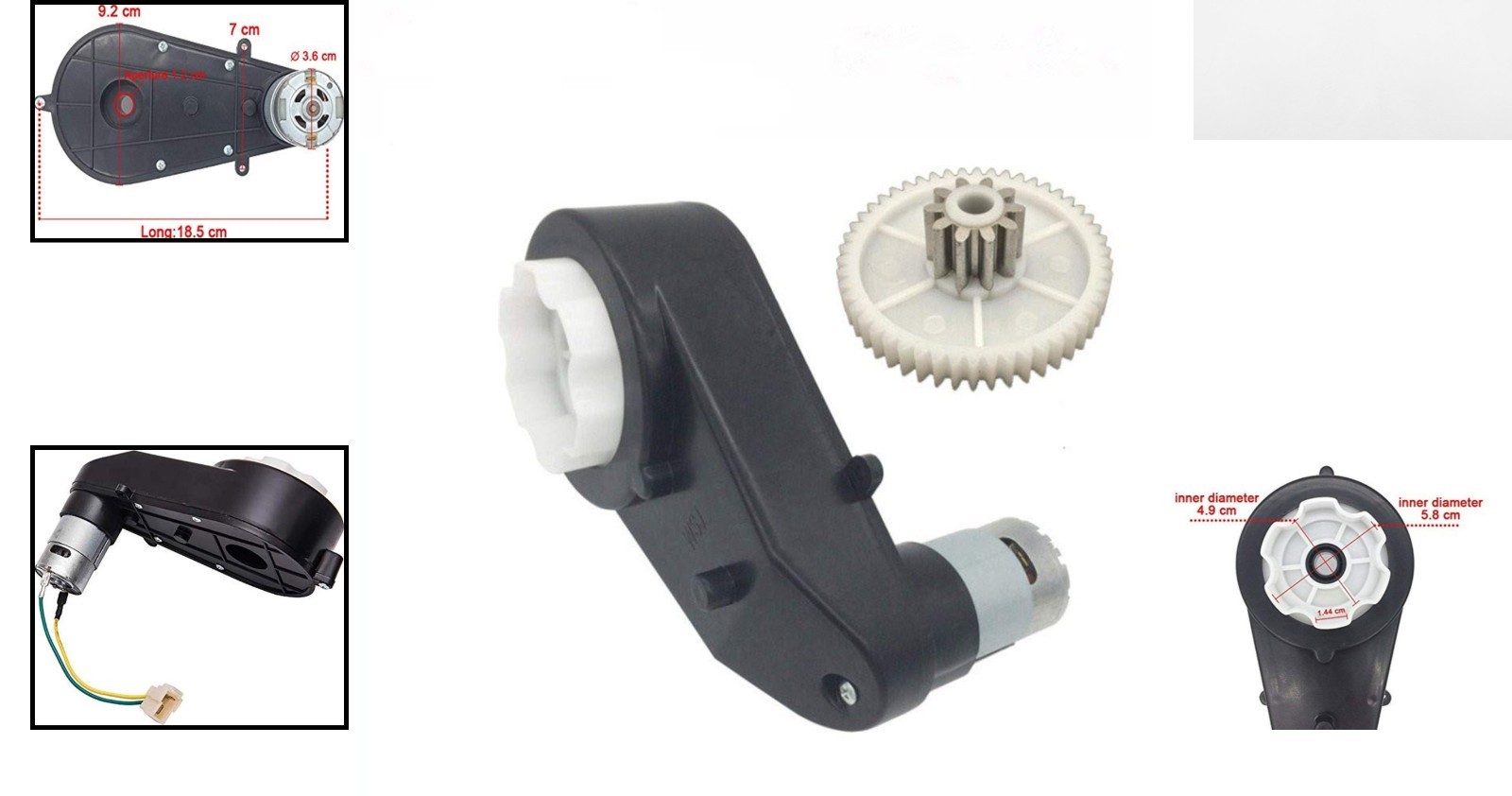 Lightweight 24V 30000RPM DC Motor with Easy-Connect Gearbox for Ride-On Toys