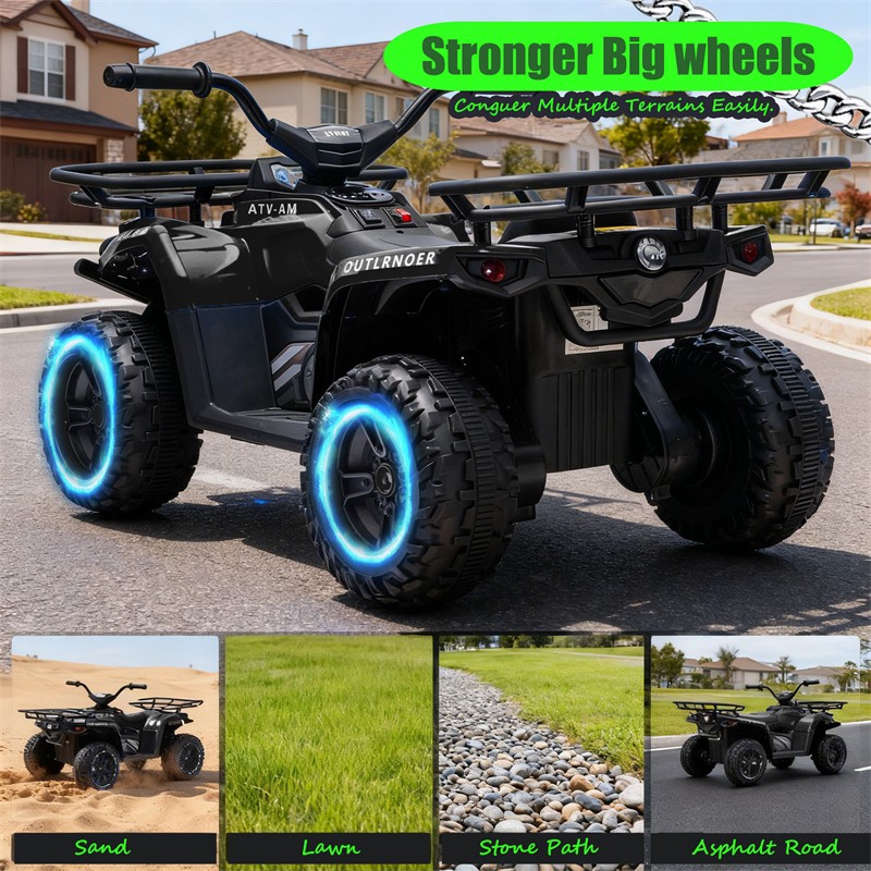 24V 80W*2 Electronic Kids Ride On Toy ATV w/Off-Road Vehicle for Kids Aged 3-5