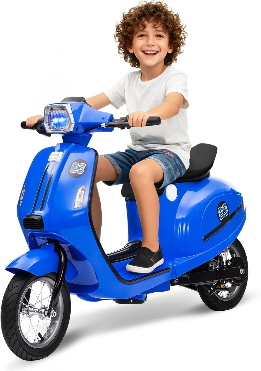 Electric Kids Motorcycle 24V, 350W Motor, Waterproof,12″ Pneumatic Tires,Ages 8+