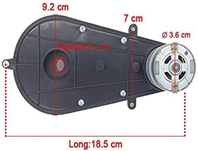 24V 30000RPM Gearbox with High Torque 24V DC Motor for Kids Ride on Car SUV