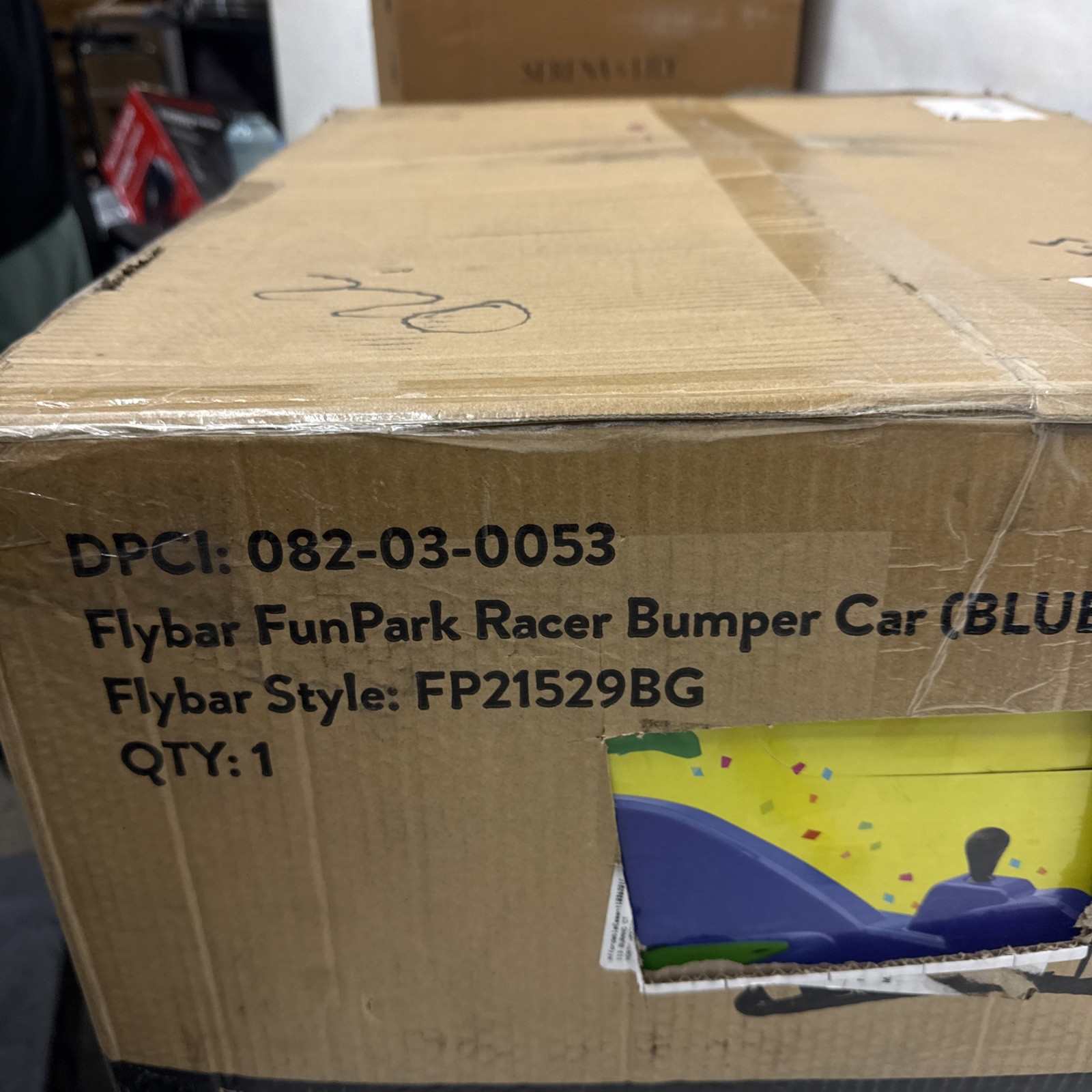 FLYBAR FUNPARK RACER RIDE-ON BUMPER CAR VEHICLE KIDS TODDLERS – BLUE/GREEN
