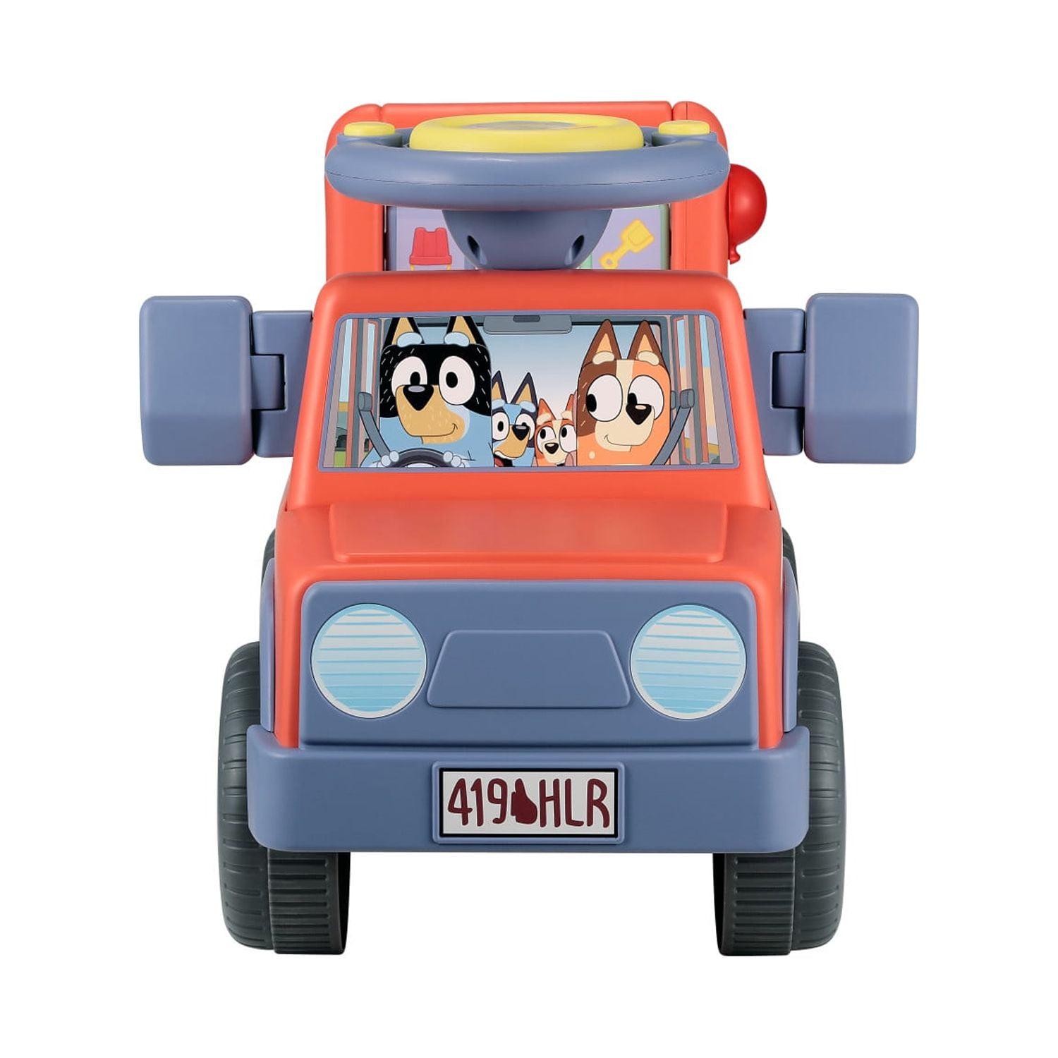 Bluey Interactive Ride-On Push Car for Boys and Girls Foot-to-Floor Ages 1-3