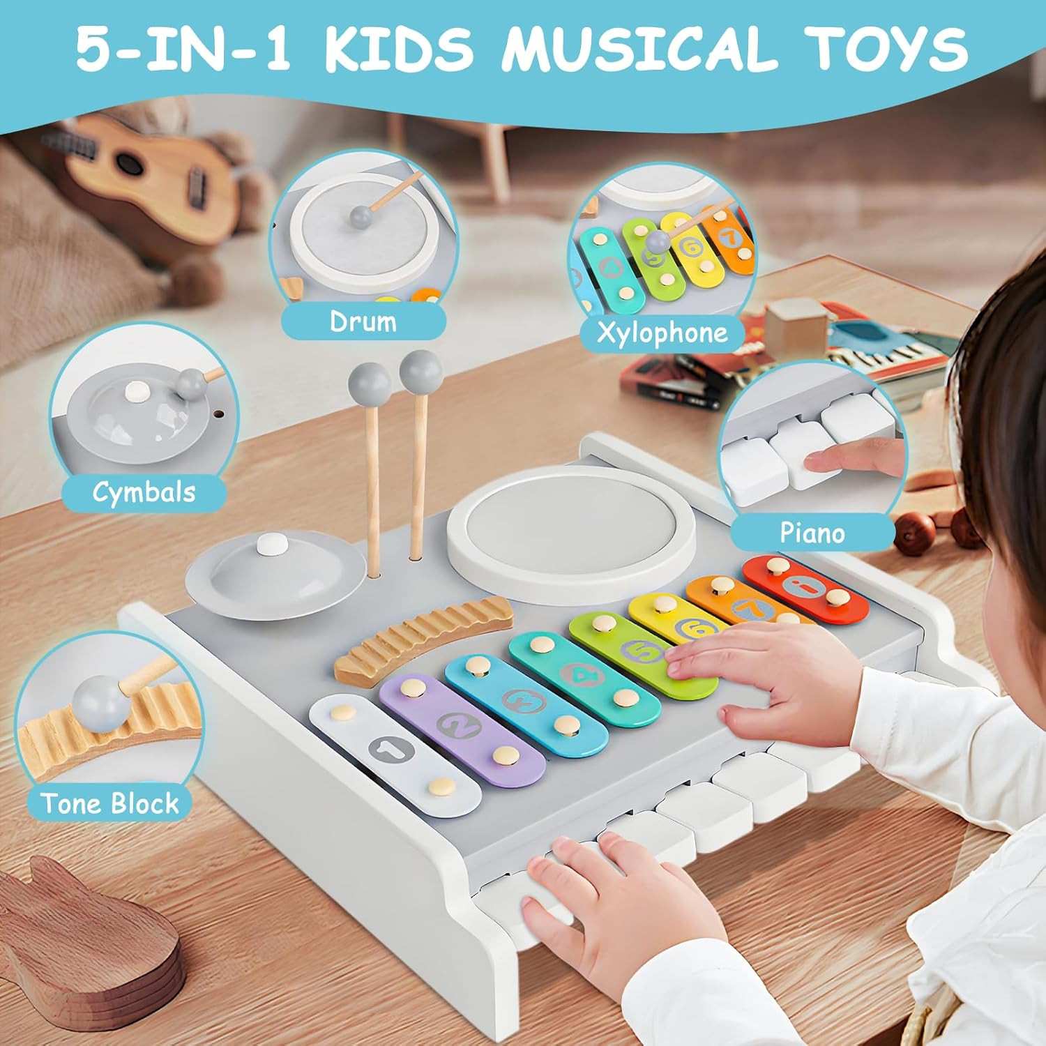 2-In-1 Scooters & 5 in 1Kids Drum Set