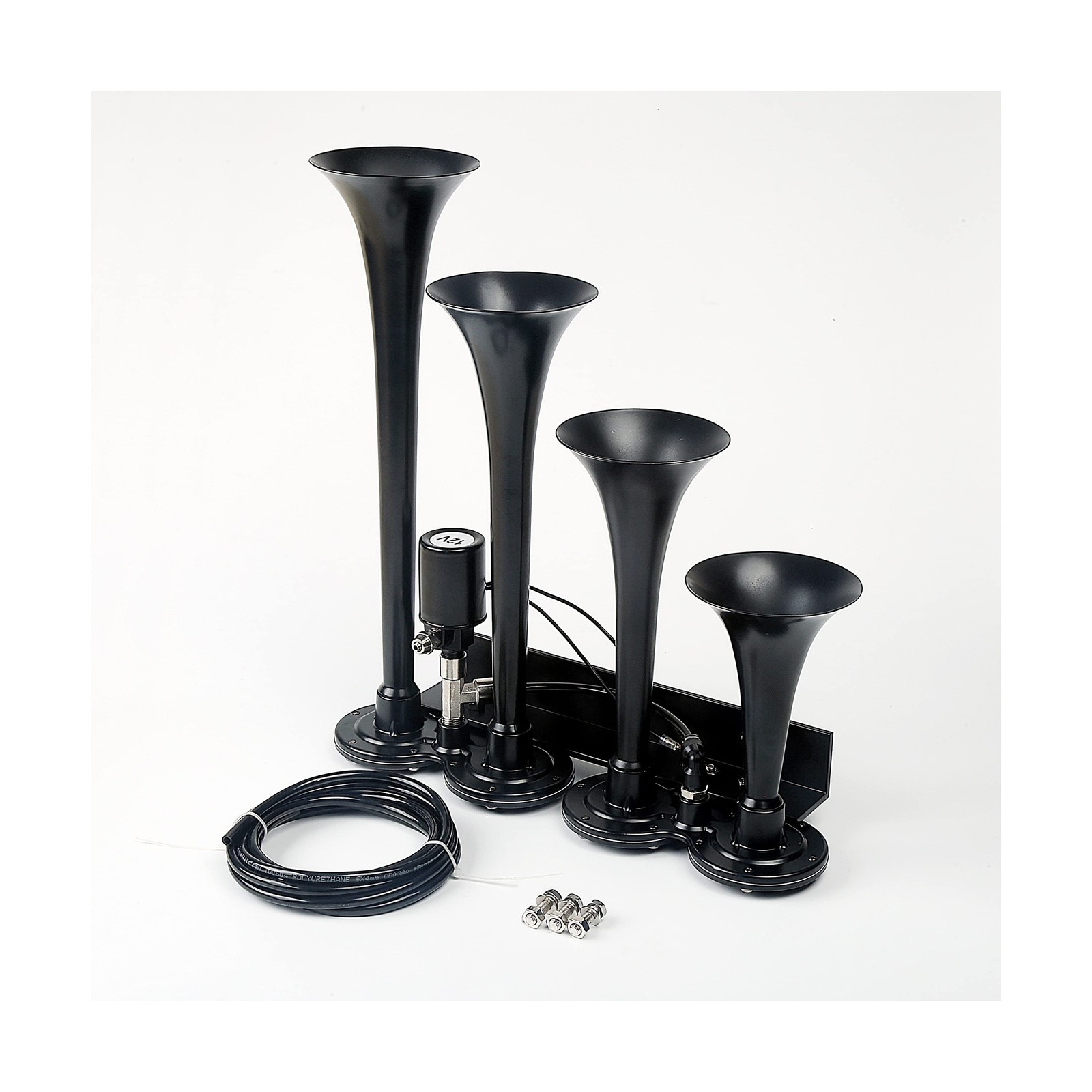 3 Liter Train Horn Kit for Trucks/Car/Semi. Complete Onboard System of 150psi…