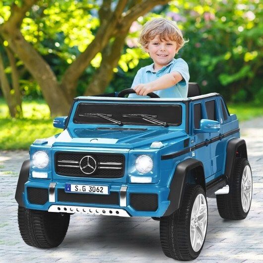12V Licensed Mercedes-Benz Kids Ride On Car-Navy – Color: Navy