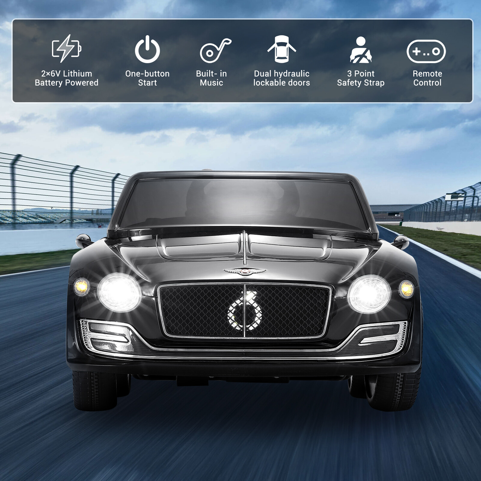 LICENSED Bentley Style Kids Electric Ride On Car Toys Gifts with Remote Control