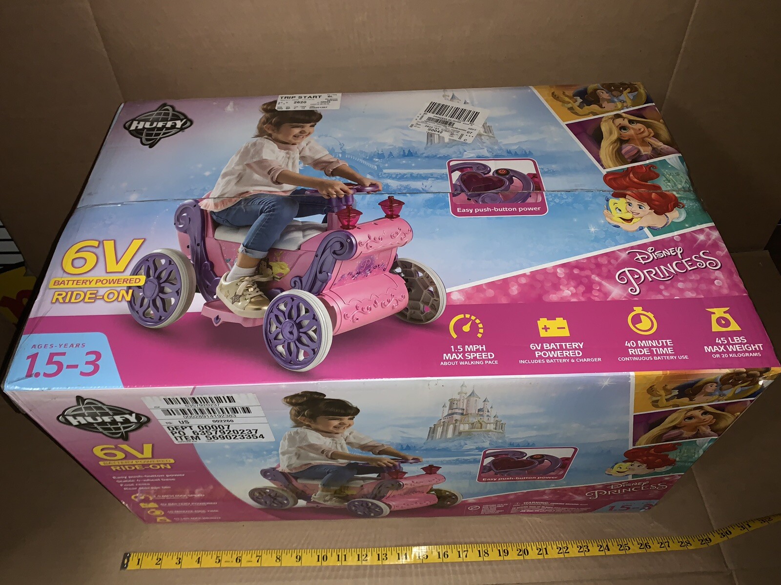 Disney’s Princess Huffy 6V Battery Powered Ride-On New In Box