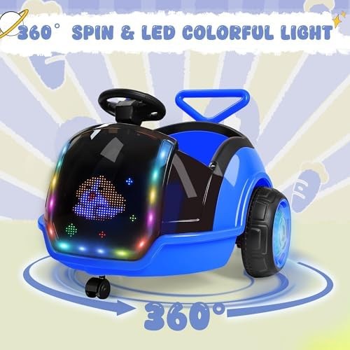 ANPABO 3-in-1 Electric Push Ride On Car, 12V Kids Ride On Toy w/Remote Contro…