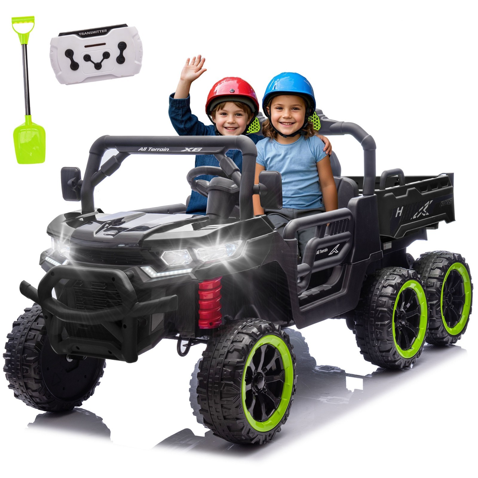24V Kids Ride on Toy Electric Dump Truck 2 Seater Power Wheels UTV w/Remote,LED