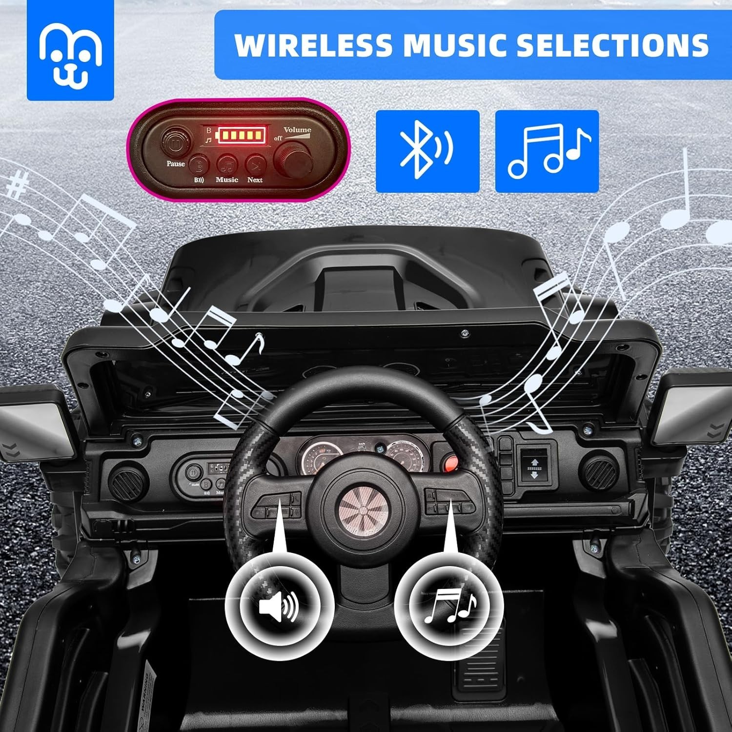 12V Kids Electric Ride on Truck Car Remote Control, Twin 35W Motors 3.5MPH Max S