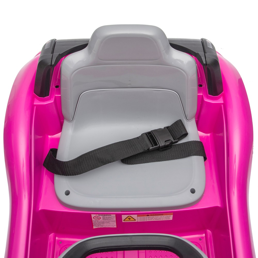 12V Kids Ride On Electric Car W/2.4G PC,Cute&Curvy Body,2WD,4-Wheel Suspension
