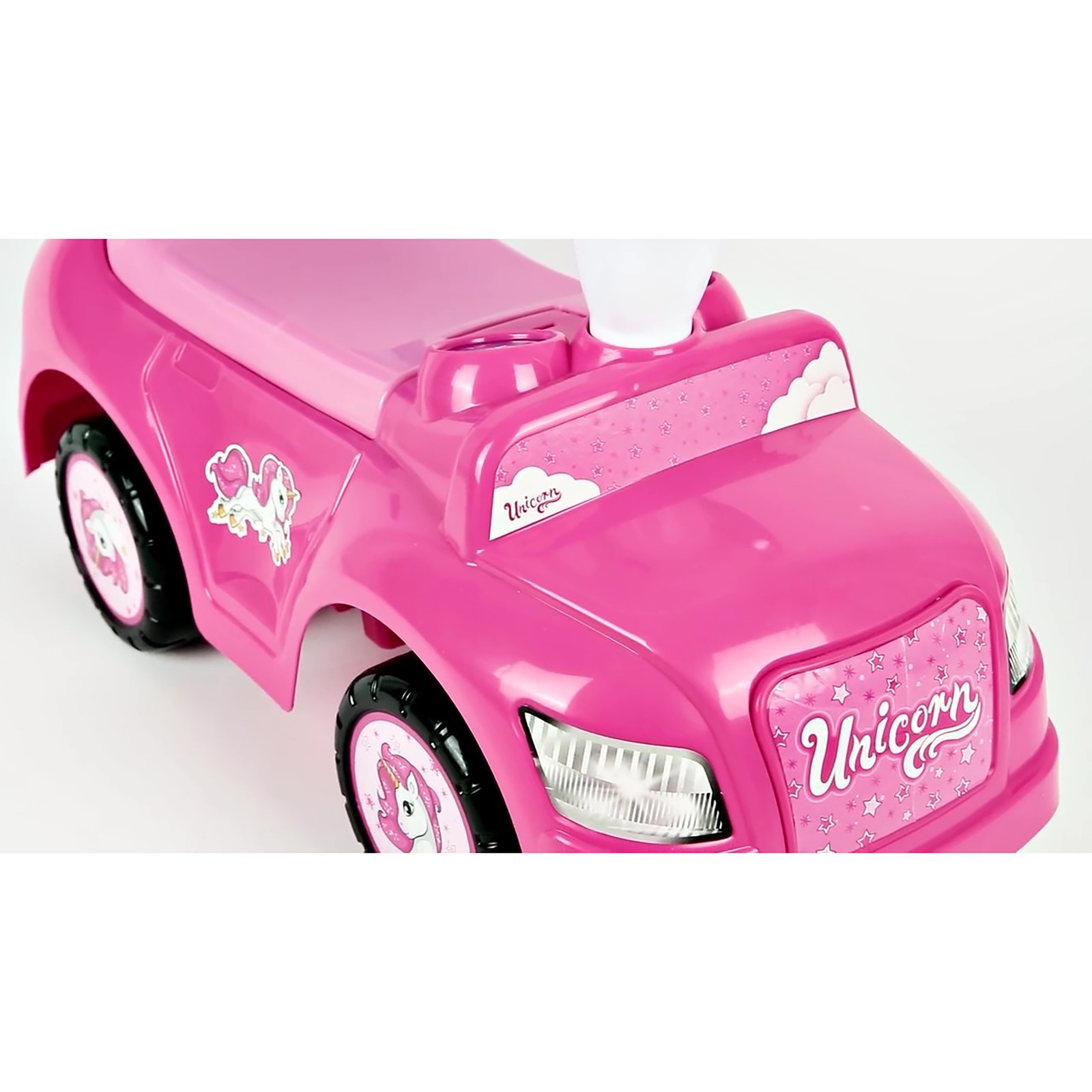 Dolu: Ride On Car: 4-In-1 Walk & Drive – Unicorn & Pink – Ages 12mo+