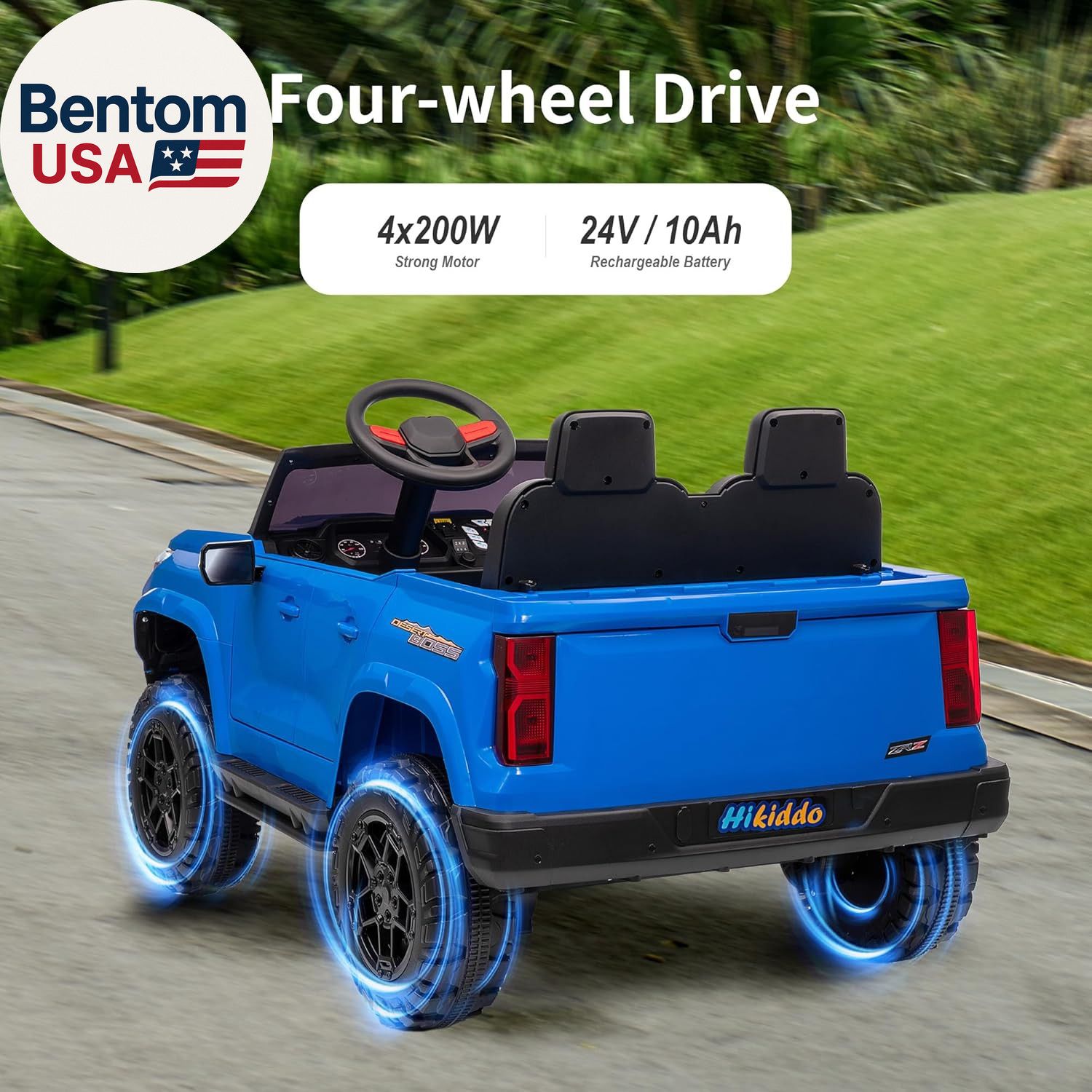 24V 10Ah Ride on Toy for Big Kids, 4X4 2 Seater Electric Kids SUV Car to Drive w