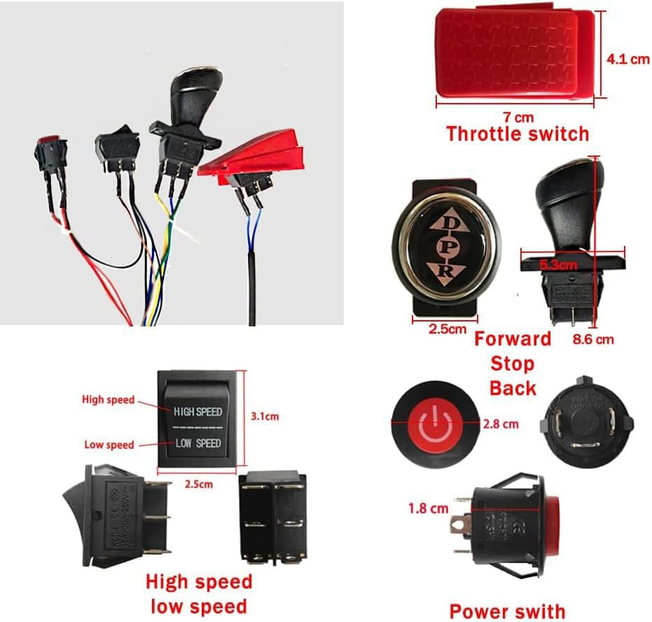 24 Volt DIY Wires Harness Conversion Kit for Kid’S Ride on Toys Car,2.4G Set of