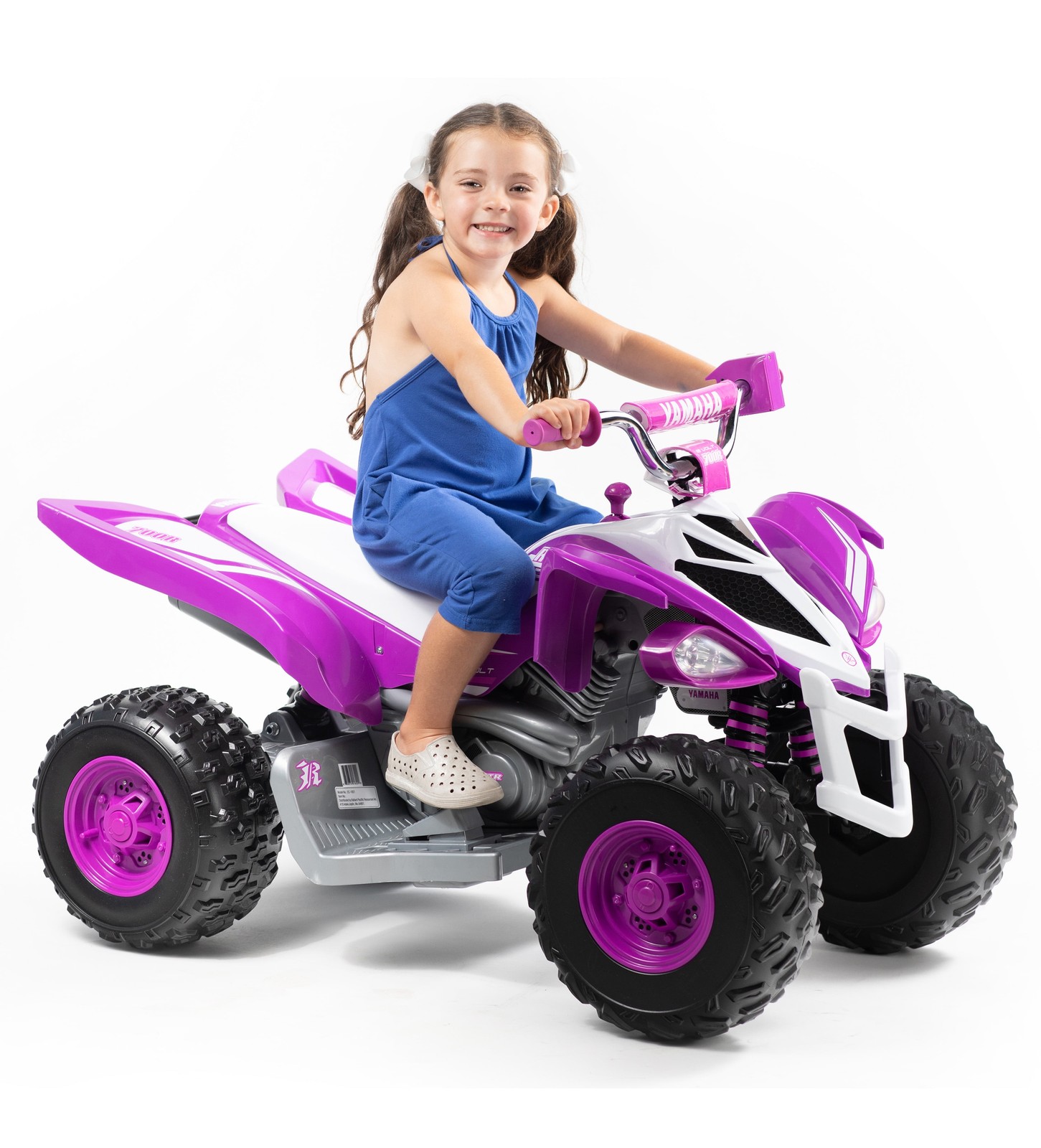 Raptor ATV 12-Volt Battery-Powered Ride-On ATV – Purple and White for Girls Ages